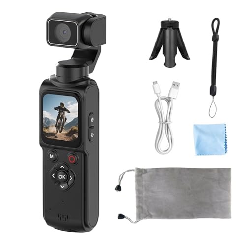 REEDTOCK 4K Handheld Pocket Camera 75MP Photo, Vlogging