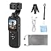 REEDTOCK 4K Handheld Pocket Camera with 75MP Photo, Vlogging Camera with 1.72” Touchscreen, 2400mAh Battery for 180 Mins Recording, Gimbal Digital Camcorder with 330° Face & Auto Tracking (Black)