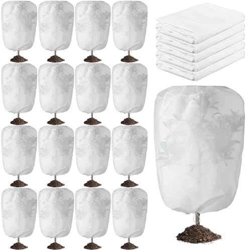 SATINIOR 16 Pcs 32 x 47 Inch Plant Covers Freeze