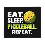 Eat Sleep Pickleball Repeat Mouse Pad 12x10 in Non-Slip for Gaming Design Large Desk Decor