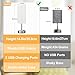 Dicoool Touch Table Lamp for Bedroom Nightstand - Bedside Lamp with USB-C USB-A Charging Ports White, 3 Way Dimmable Small Desk Lamp for Bedroom, Dorm Room, Office, Living Room, Reading, Bathroom