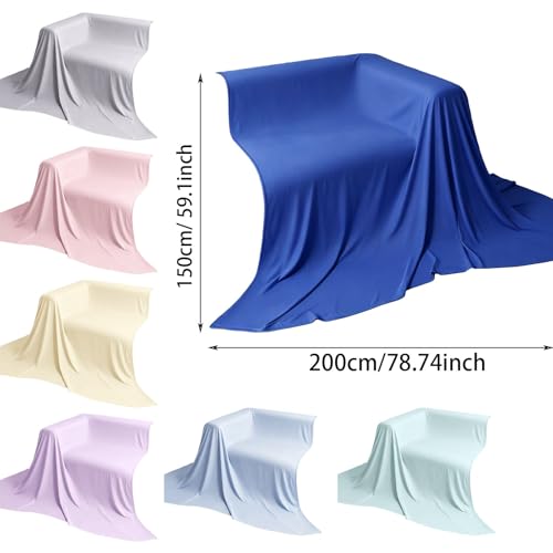 Cooling Blankets for Sleeping, 59*78 Inch Chilly Fiber Breathable Soft Skin-Friendly Machine Washable Summer Blankets,Lightweight Multi-Scenario Universal Colorfast Cooling Comforter for Nap Sleeping — view 2