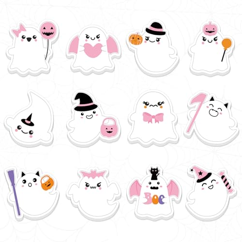 Notes adhésives d'Halloween fantôme rose Whaline pour égayer vos mémos de bureau et d'école