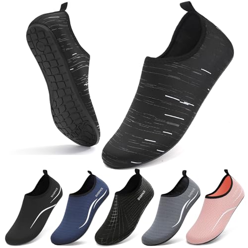 Image of Sixspace Water Shoes for Women Men Aqua Socks Swim Shower Beach Barefoot Pool Quick-Dry Non Slip Lake Surf