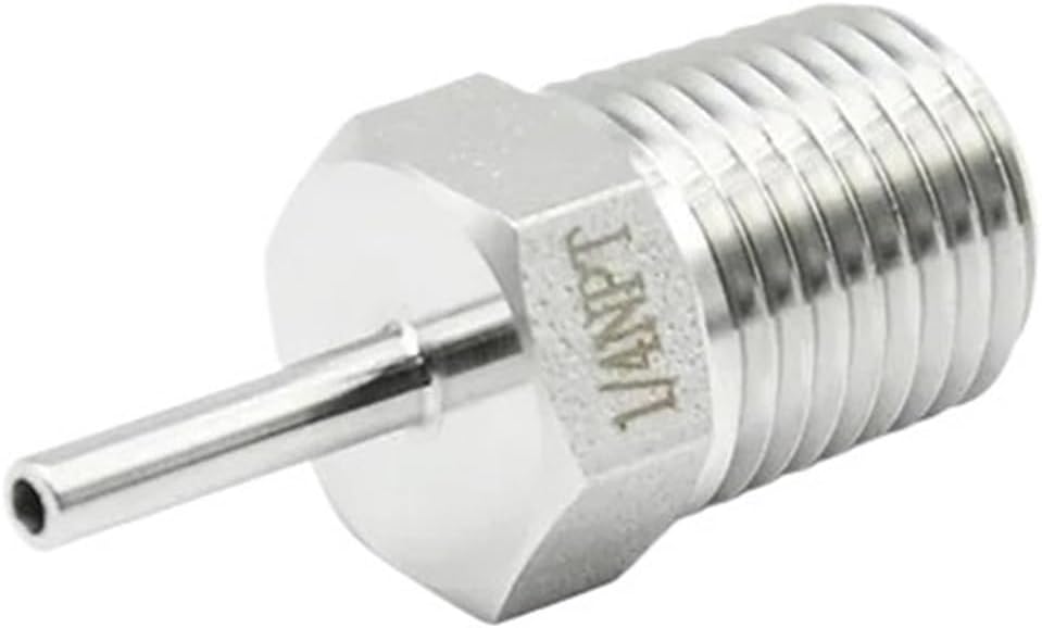 2pcs Stainless Steel 316 1/4"NPT Male to 3/8" Weld Hydraulic Connector Male Thread Adapter for Plumbing And Pneumatic Systems(MA-M06T04N)