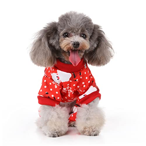 Disfraz navideño para perro talla L color rojo miniatura 6
