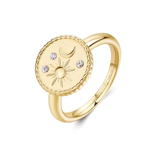 Bague lune soleil femme Brosway Chakra BHKR004 acier