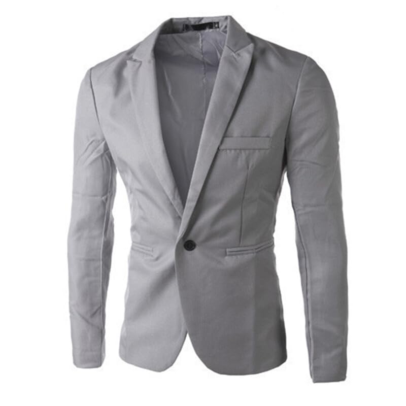 Veste décontractée affaires slim fit veste gris blazer formel pour hommes