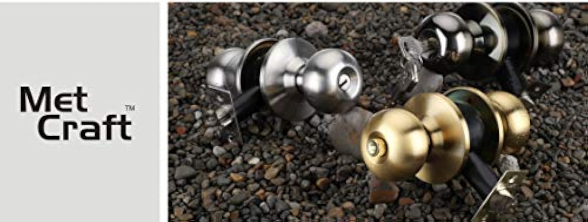 Cylindrical Door Knob Lock with Brass Key