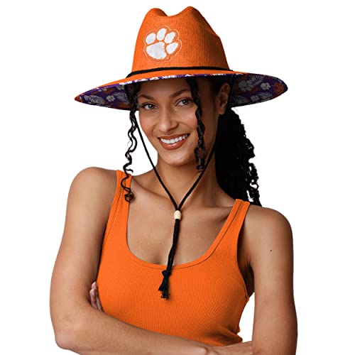 Image of FOCO Clemson Tigers NCAA Team Color Straw Hat