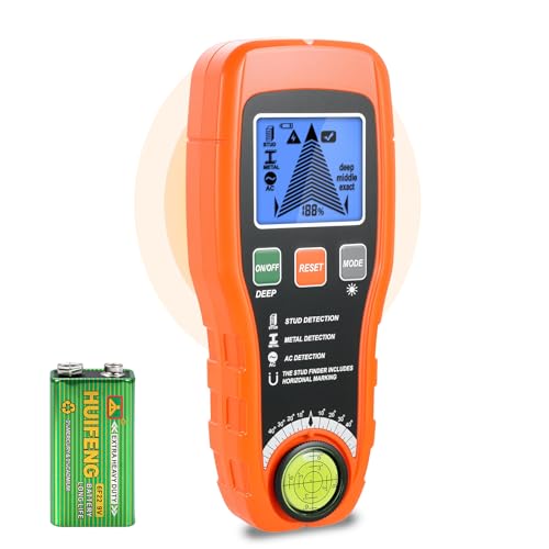 Leitungssuchgerät Ortungsgerät, Multifunktionaler Stud Finder mit LCD-Display und Audio-Alarm, Leitungssucher mit Automatische Kalibrierung, Kabel und Metallsucher für Holz, AC-Leitungen,Rohre Leitungssuchgerät Ortungsgerät, Multifunktionaler Stud Finder mit LCD-Display und Audio-Alarm, Leitungssucher mit Automatische Kalibrierung, Kabel und Metallsucher für Holz, AC-Leitungen,Rohre