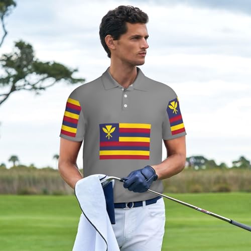 Chemise décontractée manches courtes légère drapeau royaume d'Hawaï - 3