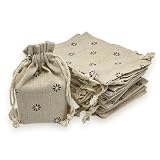 EUPSIIU 20 Piezas Bolsas Tela Pequeñas con Cordón 14x10cm Sacos de Caramelos, Saquitos de Tela Reutilizable, Mini Bolsas de Dinero, Bolsas de Regalo para Fiestas de Cumpleaños, Bodas, Navidad