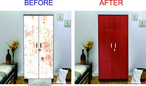 Image of Elton Cherry Wood Self Adhesive Almirah Skin - 48x72 Inch