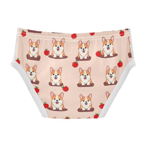 CHIFIGNO Boy Underwear Cotton Briefs Breathable Printed Kids Boys Briefs Underwear, Cute Dogs Animals Peach2