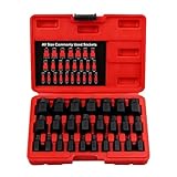 25-teiliges Bolzenausdreher-Set Aus Kohlenstoffstahl, Robuste Metall-Handwerkzeuge Zum Entfernen Von Beschädigten, Abgerissenen & Festgerosteten Schrauben, Bolzen Und Muttern, Für Automobile Maschinen