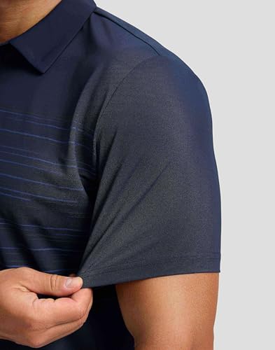 Image of Men's Golf Shirts Dry Fit Moisture Wicking Performance Short Sleeve Collared Polo Shirts for Casual Athletic Business