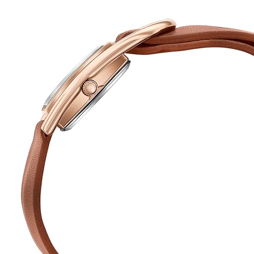 Image of Sonata Poze 6 Strokes and Stroll Quartz Brown Round Dial Women's Watch | Leather Strap Material | Watches for Women Analog - SP80132WL02