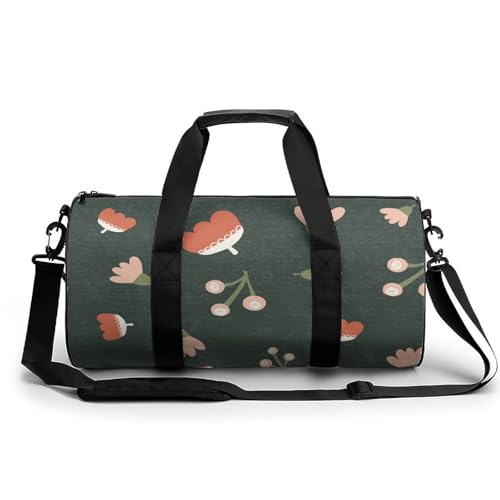 Sac de sport gym compartimenté dessin animé fleur voyage