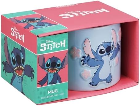 Paladone Disney Lilo & Stitch Mug, Pastel Blue Officially Licensed 400ml Large Ceramic Coffee Cup for Tea & Hot Chocolate, Pop Culture Merchandise for Movie Fans image 5