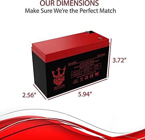 Neptune Replacement Razor Ground Force Version 13+ Battery 12V 7Ah - 2 Pack #TOP1