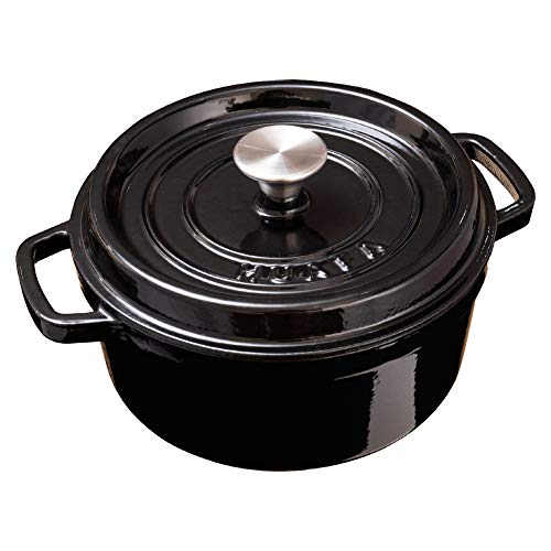 HUAFA Olla Cocotte redonda con Tapa, hierro...