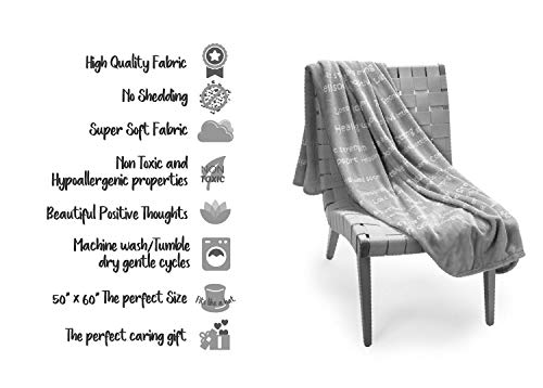 Blankiegram “Hugs” Plush Throw Blanket- Inspired Gift Ideas For The Entire Family, Comfort Gifts, Pink #TOP7
