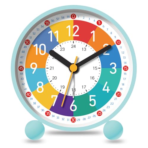 Sunshine smile Despertador Infantil, Réveil Enfant Educatif Jour/Nuit, Machine Sonore, Réveil d'apprentissage, Réveil éducatif, Cadeau pour Enfant Garçon Fille