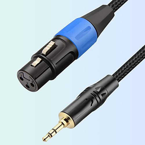 Jomley Xlr To 3.5Mm Balanced Cable Adapter, Female Xlr To 3.5Mm Adapter Cable, Gold-Plated 1/8 Inch Mini Jack Stereo To Xlr Female Mono Audio Cord For Condenser Microphones - 1Ft #TOP1
