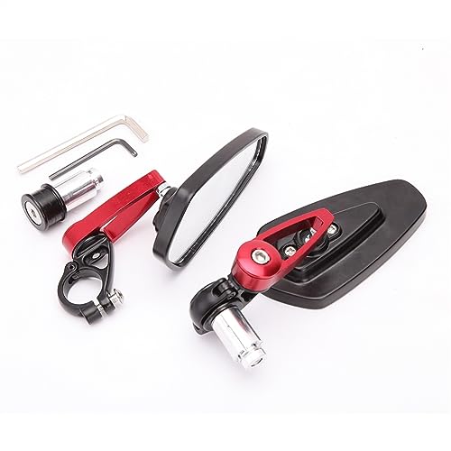 NIKISO Espejos Laterales Espejos Retrovisores Universales para Motocicleta De 7/8 'y 22mm, Espejo Retrovisor para Manillar De Extremo De Barra De Patinete(2)