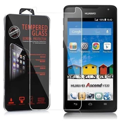 Cadorabo 3x Panzer Schutz Glas für Huawei ASCEND Y530-3 Stück Schutzfolie in Ultra-Klar Hüllen fre&lich - Gehärtetes (Tempered) Glas Dipslayschutz Folie in 9H Festigkeit Anti Kratzer