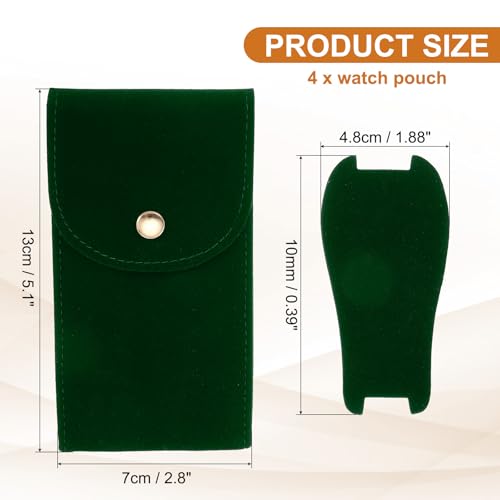 Pochette en velours pour montre lot de 4 étuis cadeaux raffinés - 3