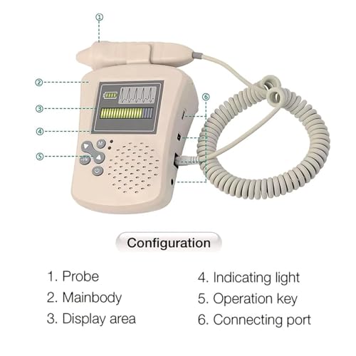 Monitor de presión arterial Doppler veterinario, esfigmomanómetro electrónico con sonda y puños para un monitoreo preciso de la salud de los animales de perro/gato/mascota