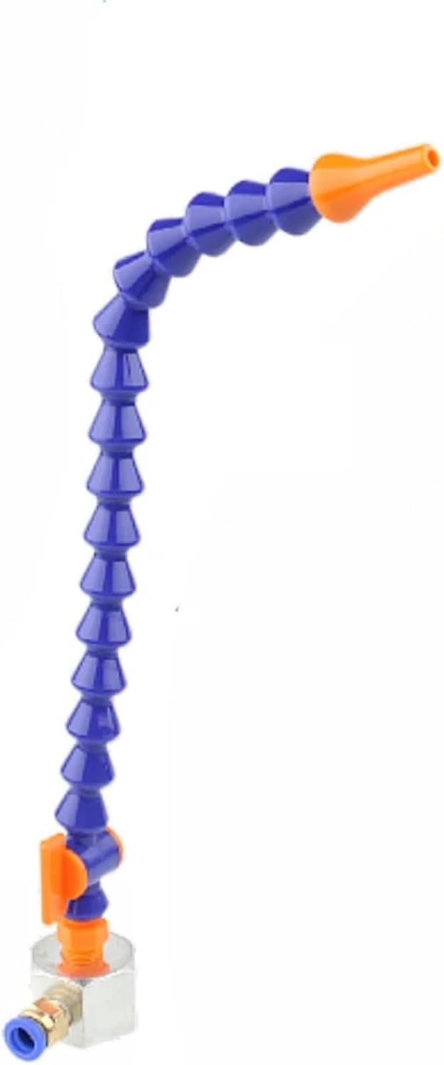 1pcs 1/2 3/8 1/4'' Male Thread 300~600mm Plastic Flexible Water Oil Coolant Tube Hose With Nozzle for CNC Milling Lathe Cooling Pipe(Type 6,1OF2 INCH_LENGTH 400MM)