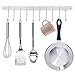 Amazon Brand – Umi Organizadores para Utensilios de Cocina, Estante de Cocina con 10 Ganchos, Organizador para Especias, Pegamento Patentado + Autoadhesivo, Aluminio, 43CM, Plata