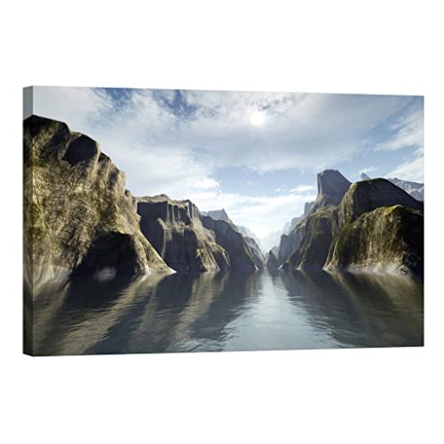 Tableau canvas nature lumineux dans le noir 80x120cm dcl007