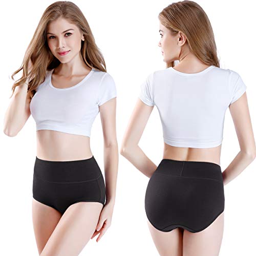 Image of wirarpa Women's Modal Underwear Soft High Waist Briefs Ladies Panties 4 Pack (Regular & Plus Size)