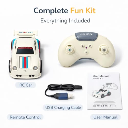 Image of Remote Control Racing Car for Kids | Mini RC Drift with LED Lights | 3 Mode Smart RC - Remote Control, Follow & Escape Mode (3+ Years) (Black Escape Car)