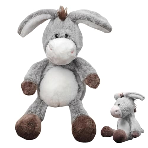 GUOYOU Jouet Âne en Peluche Jouet en Peluche Mignon Poupée Poupée au Motif d'Ânes Doudou Debout 32CM Peluche Réaliste en Peluches Douce pour Enfants...