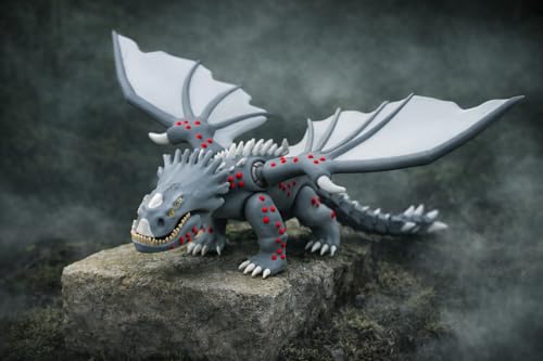 Image of Flexible Articulated Dragon Toys I Toothless Dragon 3D Printed Night Fury and Light Fury Toys, Couple (Red Death Dragon)