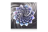 Color Changing LED Wall Art - Abstract Blooming Flower Metal Wall Art in 20" x 20" - Accent Decor wi