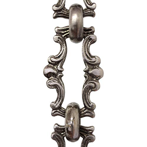Image of RCH Hardware CH-02-AN-3 Decorative Antique Nickel Solid Brass Chain for Hanging, Lighting - Motif Welded Links (3 ft /1 Yard)