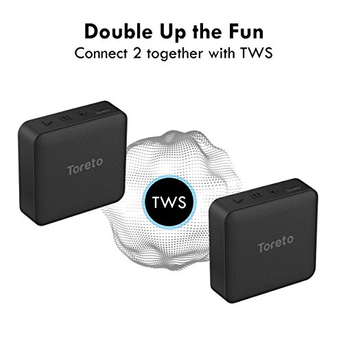 Image of Toreto BASH-336, 5W Portable Wireless Bluetooth Speaker with Mic (TOR-336, Black)