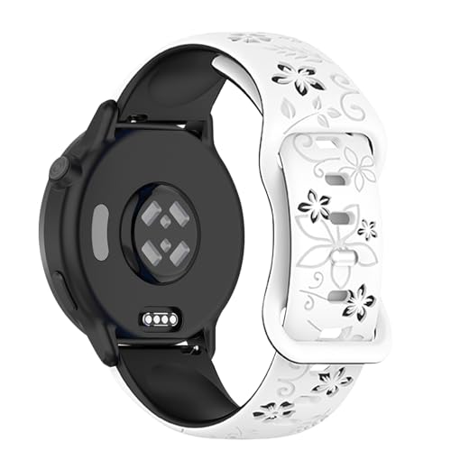 [Asvufeyy] �V���R���o���h 20mm For Garmin Vivoactive 6/5/Garmin Forerunner 165/165 Music/570 42mm/245/245 Music �Ή� �����x���g�p �\�t�g 2�F�V���R�� �K�[
