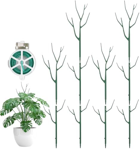 10 Pack Stackable Plant Support Stakes, Climbing Plant Support St...