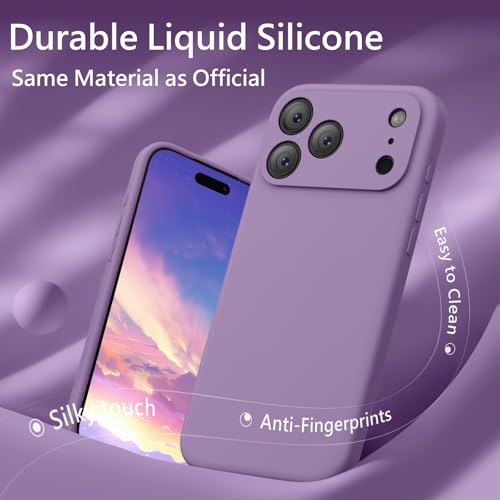 Image of FireNova Magnetic for iPhone 17 Pro Case, Compatible with MagSafe, [Integrated Silicone Camera Control Button] [Camera Protection] Anti-Scratch Microfiber Lining Phone Case, 6.3 inch, Light Purple