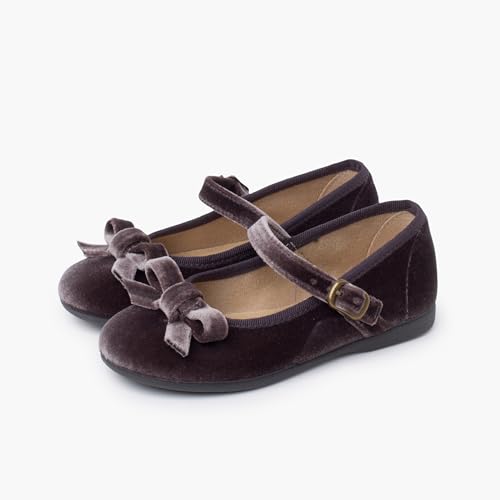 Velvet Mary Janes Girls with Bow4