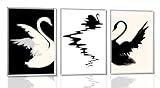 3pcs Swan Canvas Wall Art...