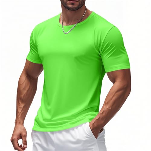 Mens Workout Shirts Mesh Short Sleeve Sports T-Shirt Active Quick Dry Crew Neck T Shirts Light Running Shirt Tee Tops