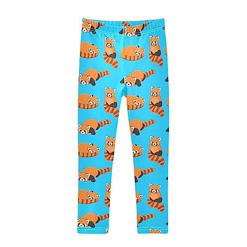 Cute Red Panda Pattern Girls Leggings Dance Running Workout Yoga Pants